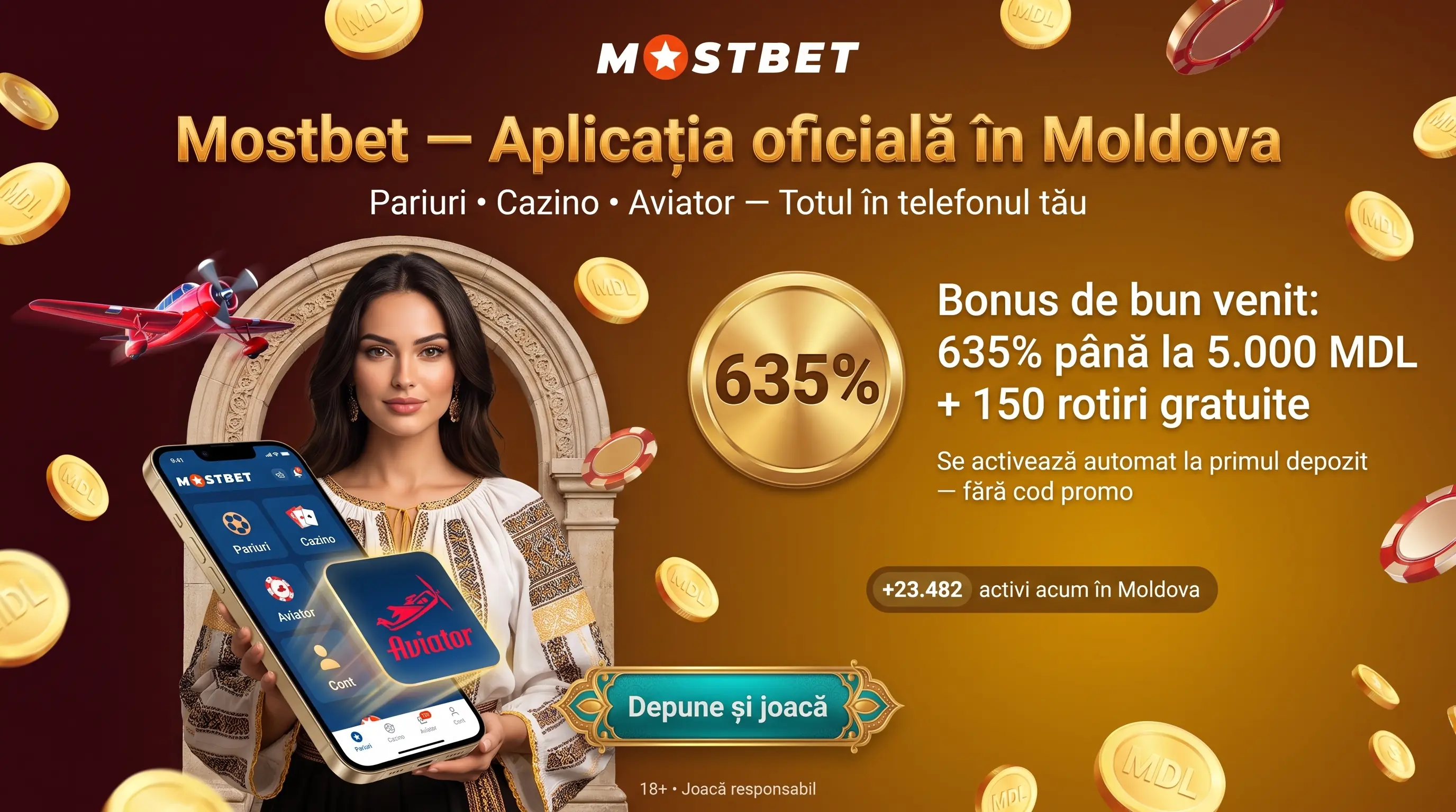 Aplicația Mostbet în Moldova pe telefon