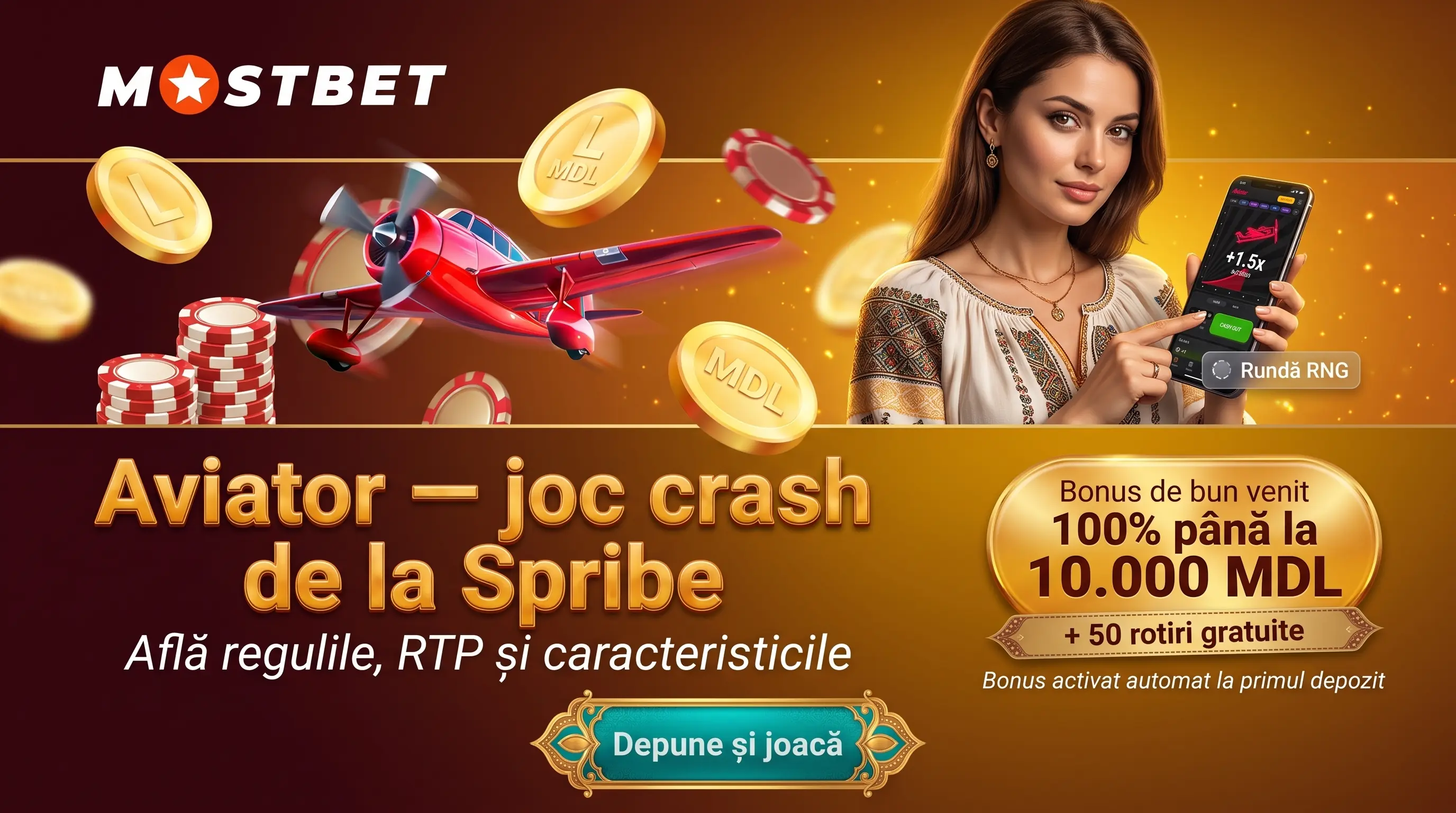 Aviator la Mostbet joc crash de la Spribe