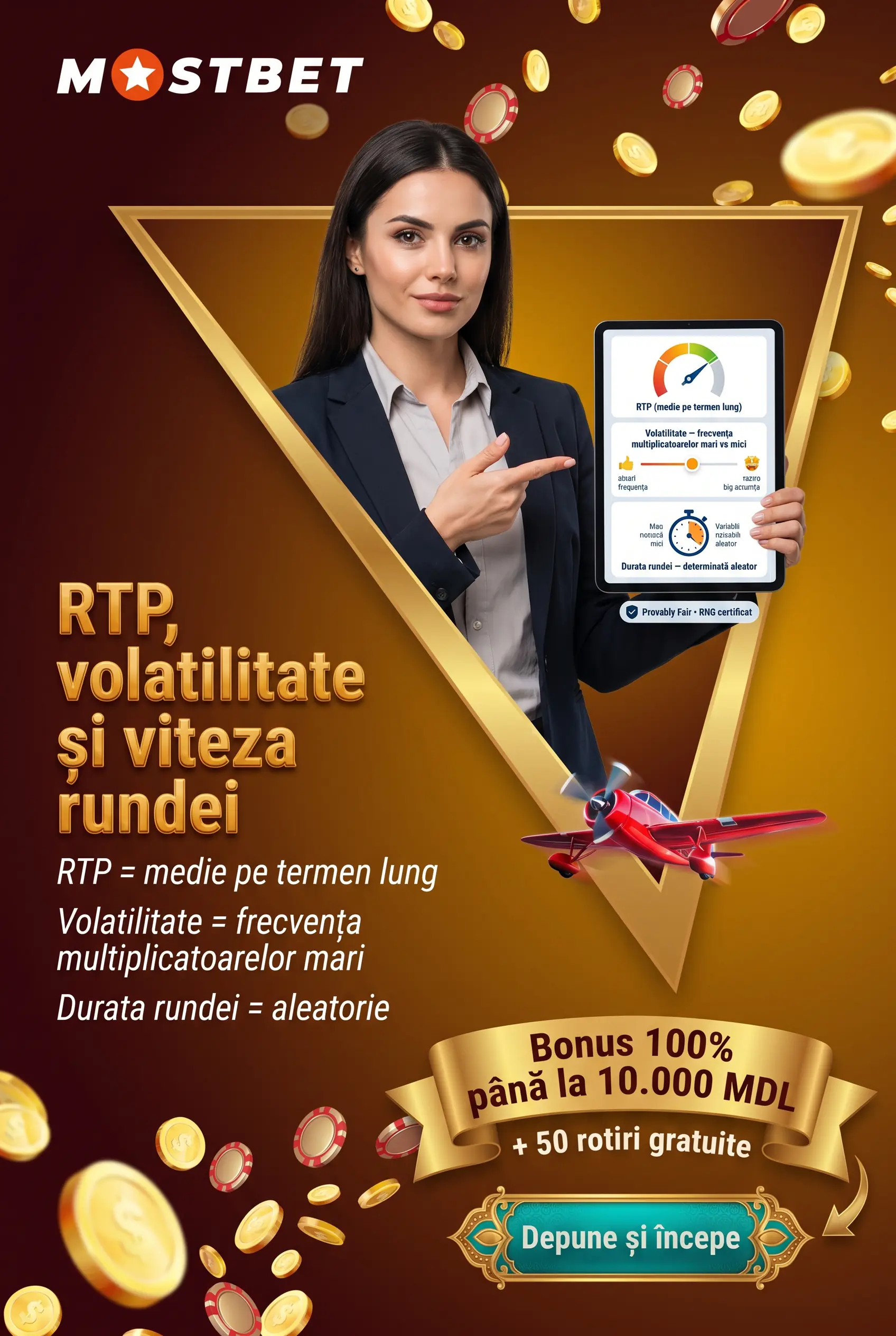 RTP și volatilitate în Aviator