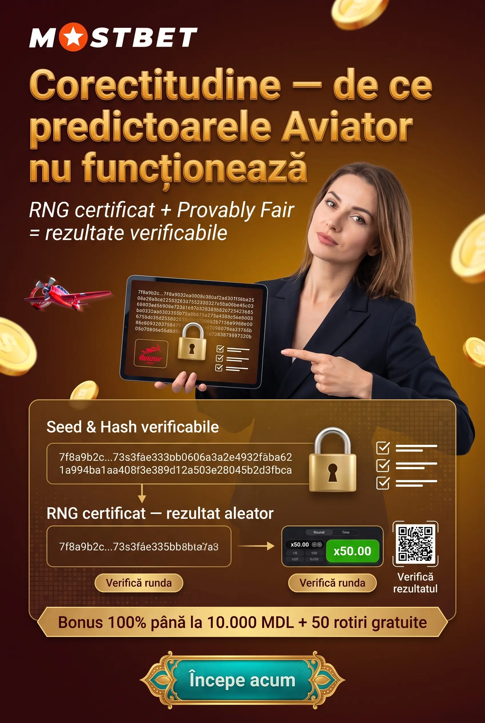 Corectitudine Provably Fair în Aviator