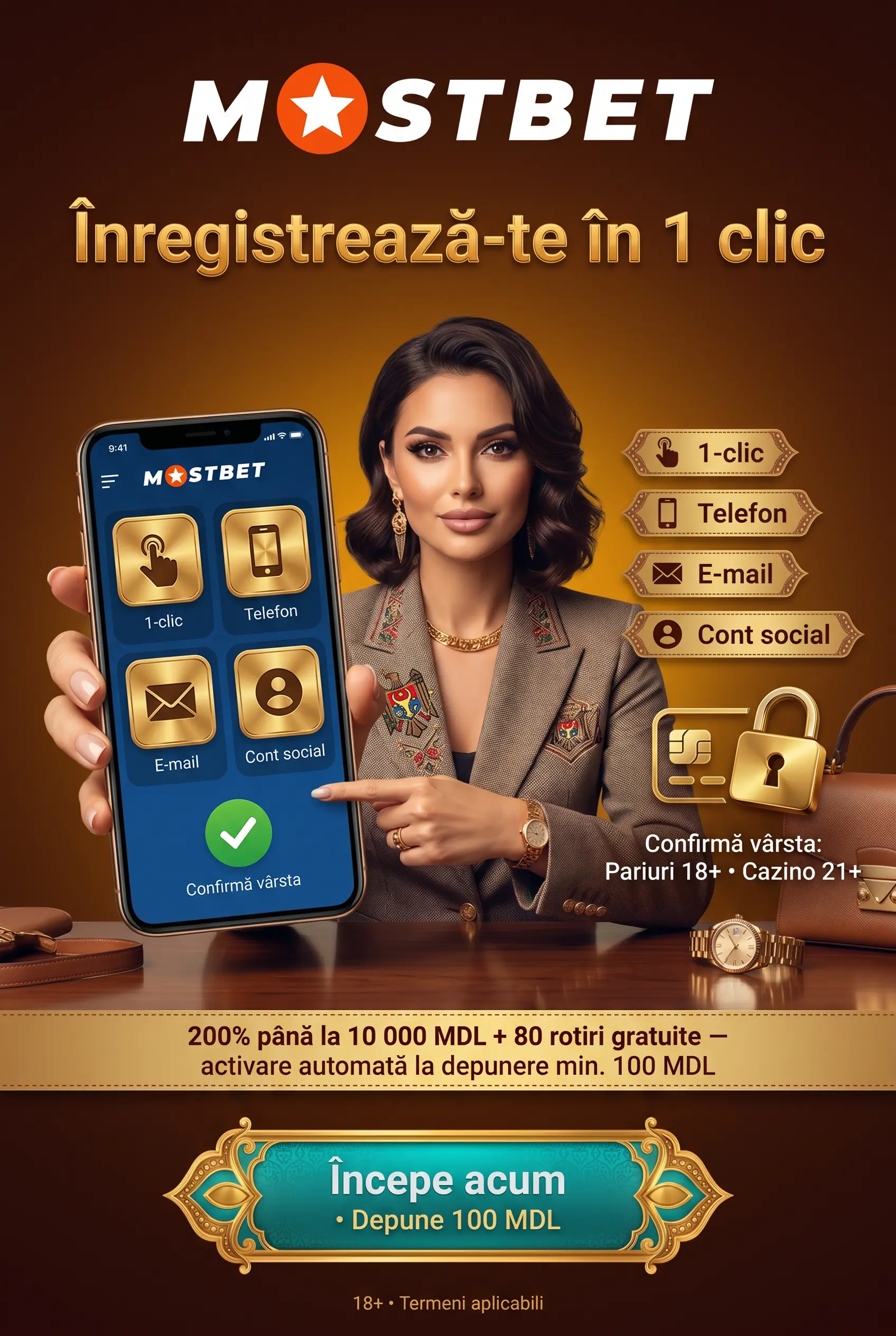 Înregistrare pas cu pas la Mostbet Moldova