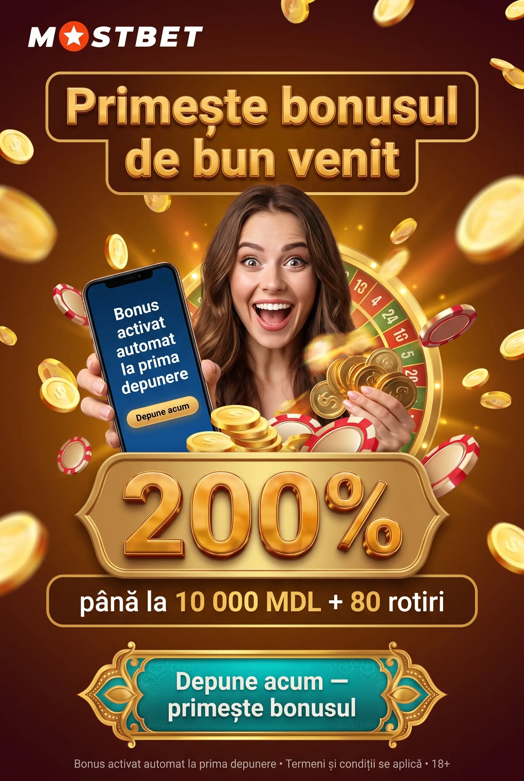 Bonusul de bun venit Mostbet pentru jucători noi