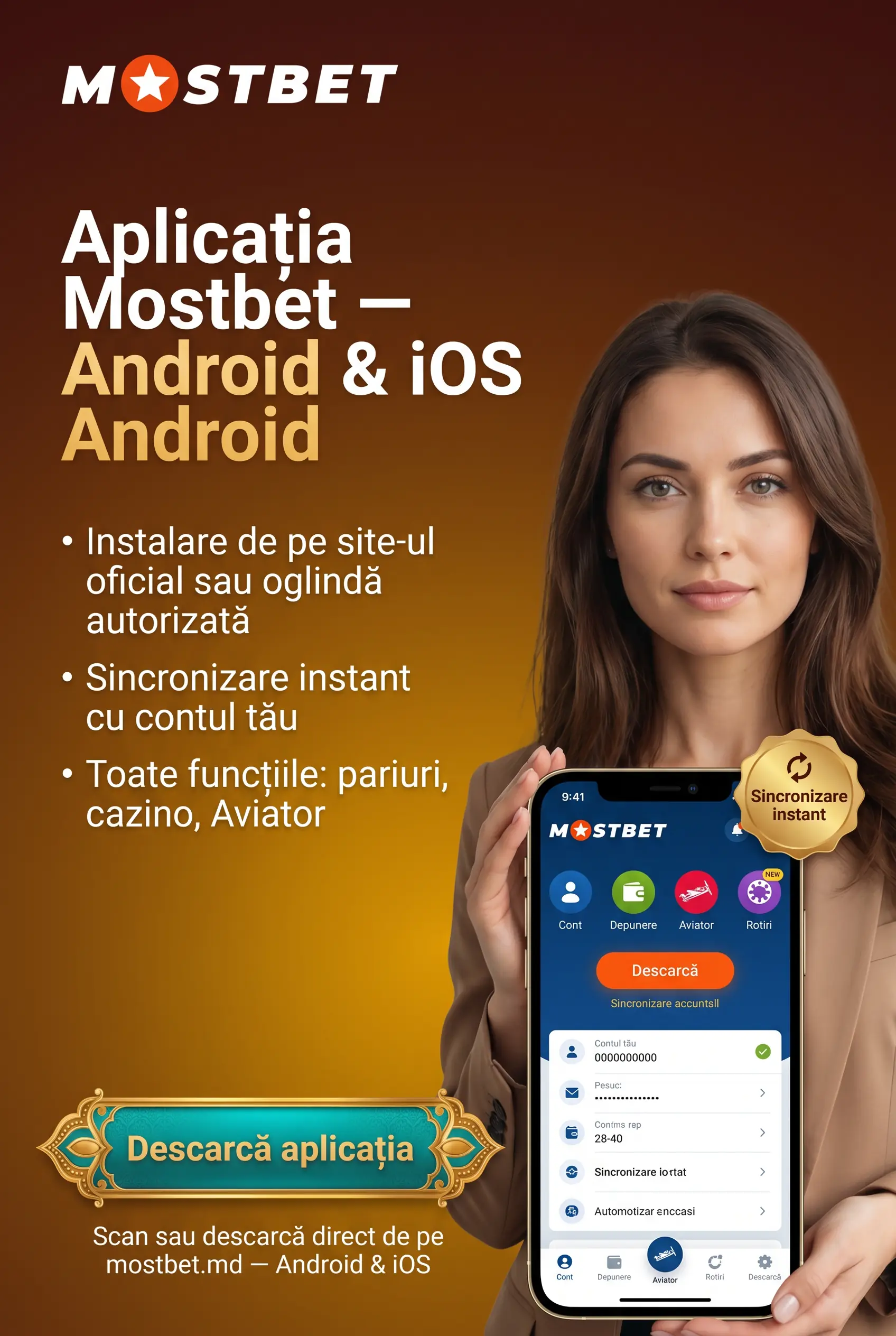 Aplicația mobilă Mostbet pentru Android și iOS