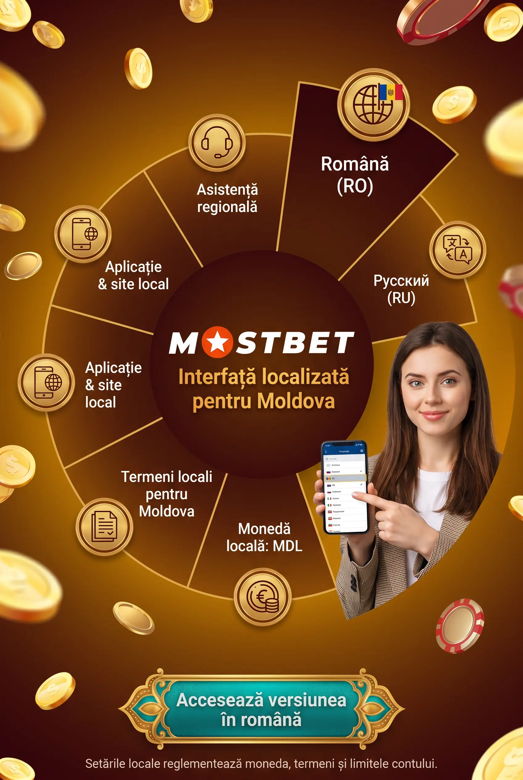 Limbile interfeței Mostbet și accesul din regiune