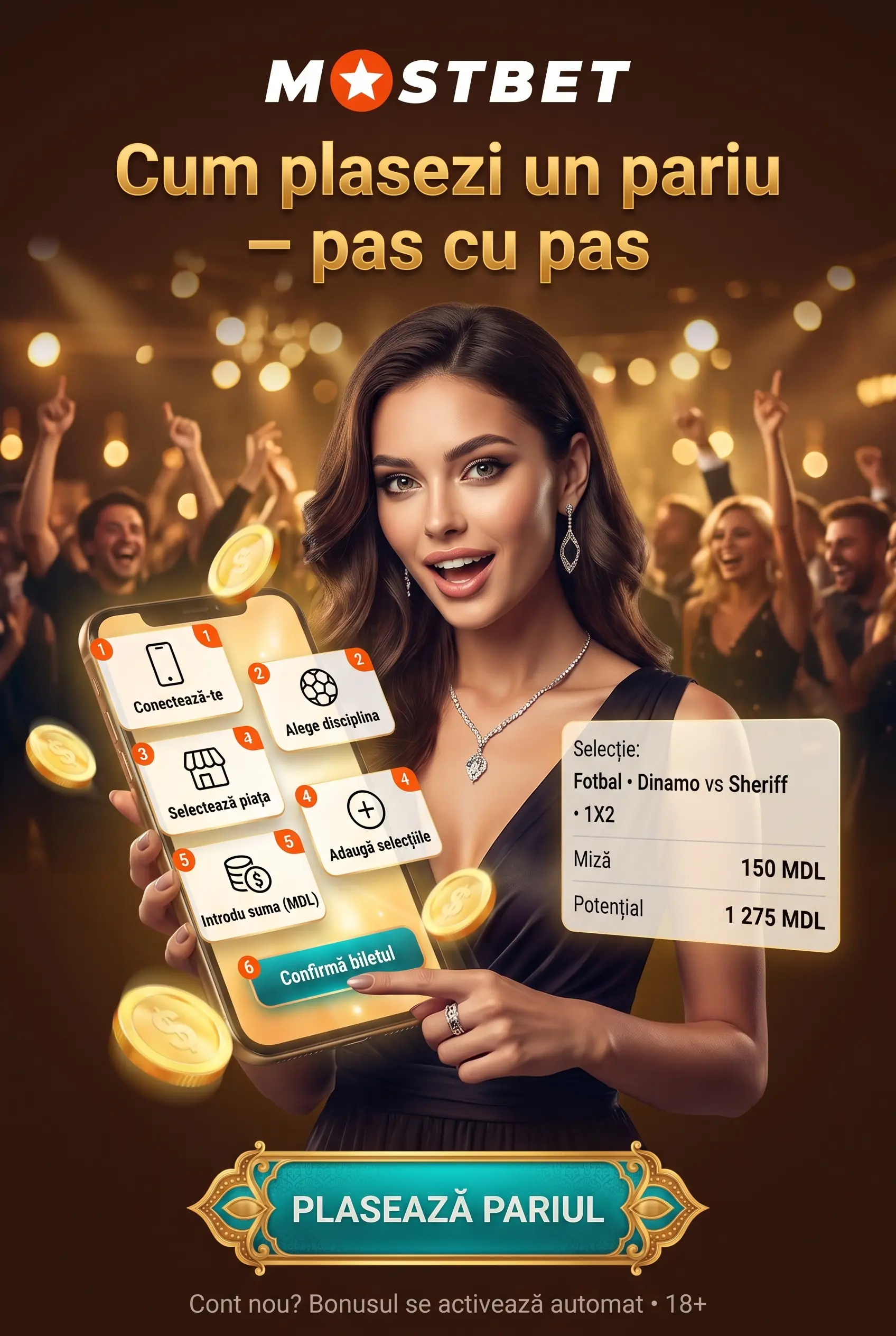 Plasarea unui pariu la Mostbet pas cu pas
