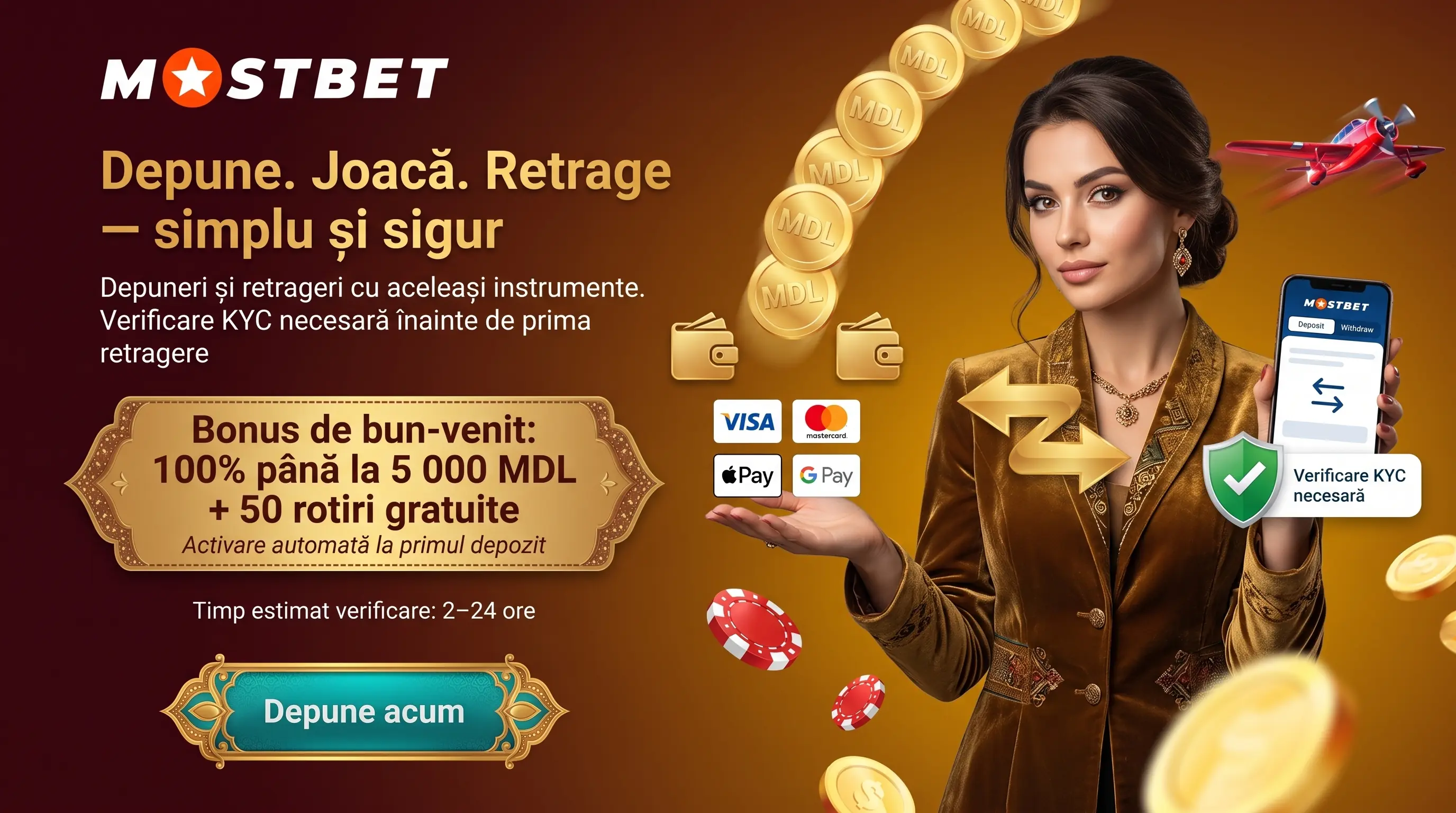 Retragere și depunere la Mostbet Moldova
